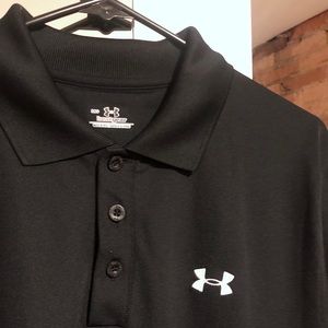 Black Under Armour Golf Polo